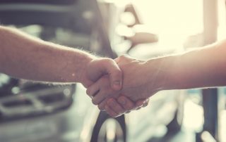 handshake with mechanic